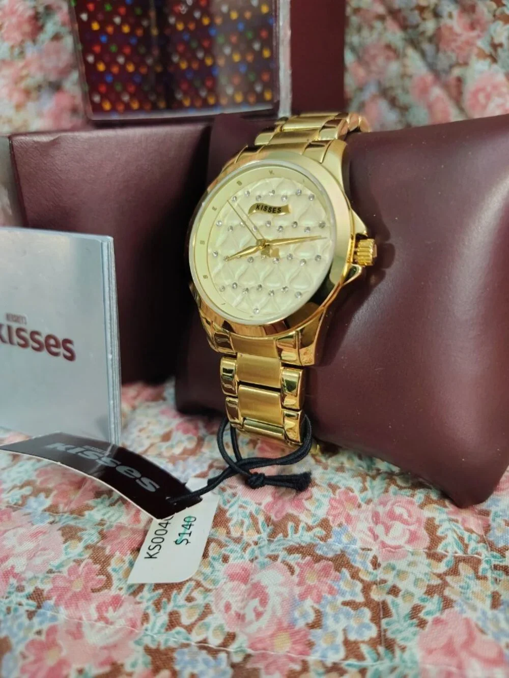NWT NIB Hershey Kisses Silver Stainless Steel Watch MSRP 140
